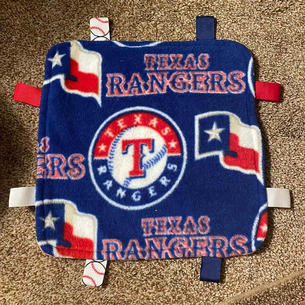 Texas Ranger baby lovey blanket